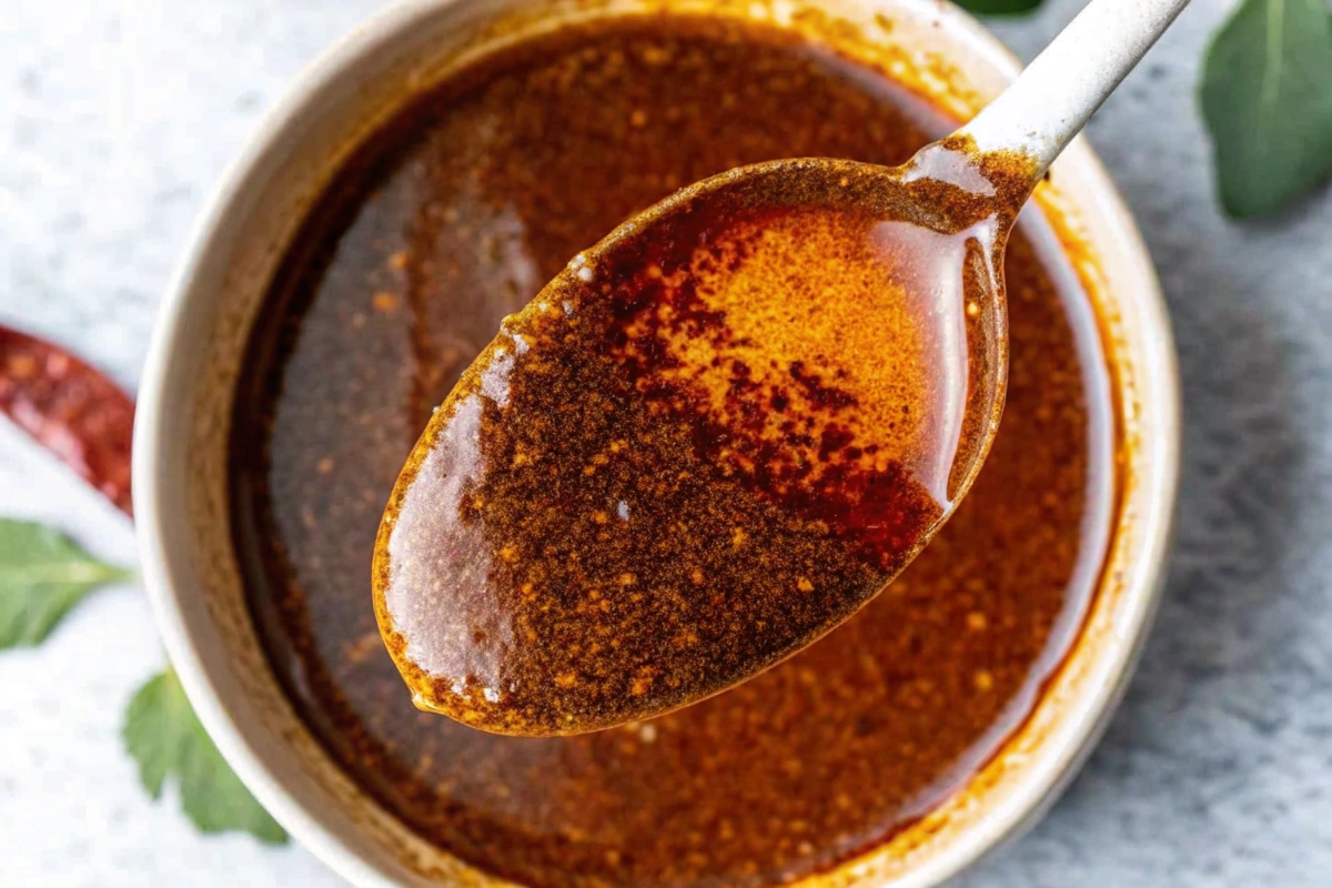 Nashville Hot Sauce drizzled over fried chicken