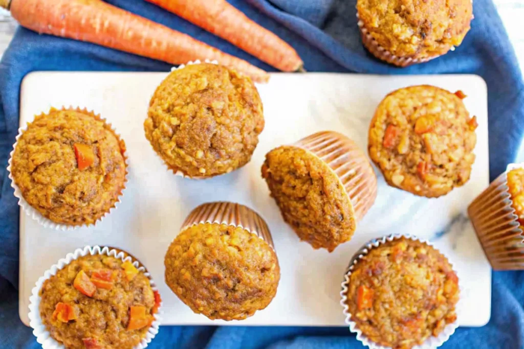 Oil-Free Carrot Cake Muffins