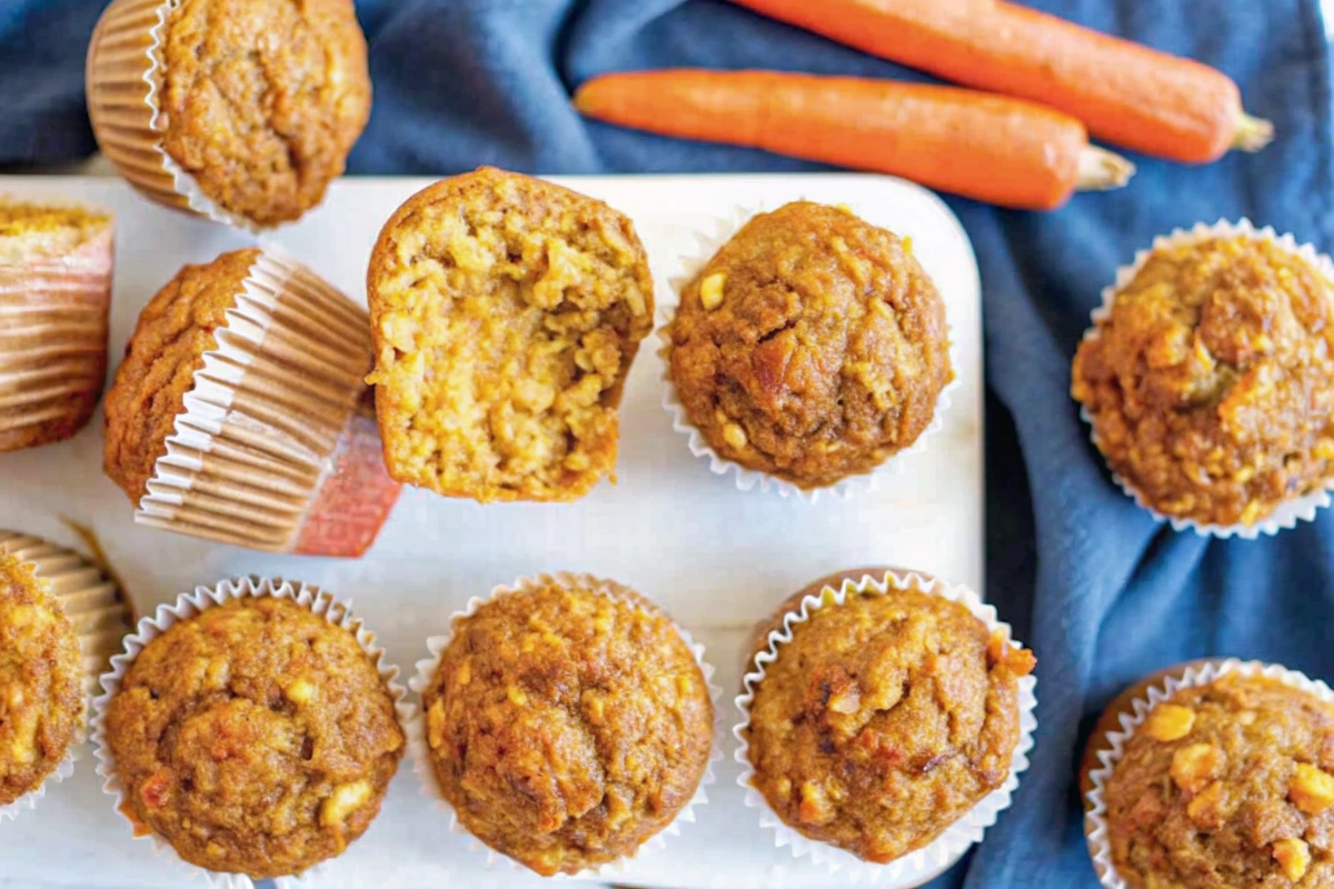 Oil-Free Carrot Cake Muffins