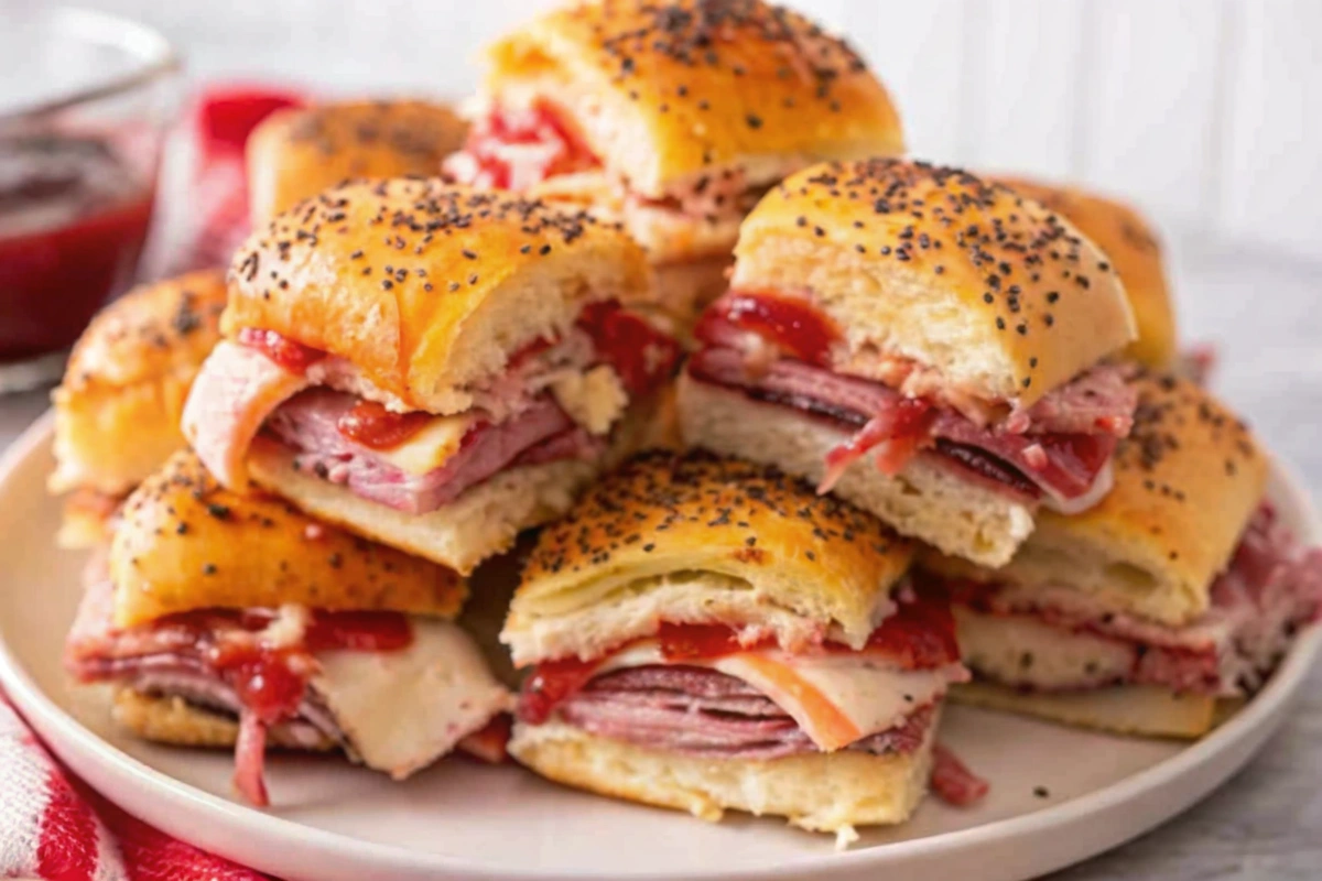 Raspberry Jalapeno Ham and Cheese Sliders