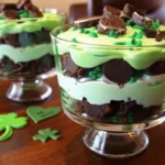 St. Patrick's Day Brownie Trifle