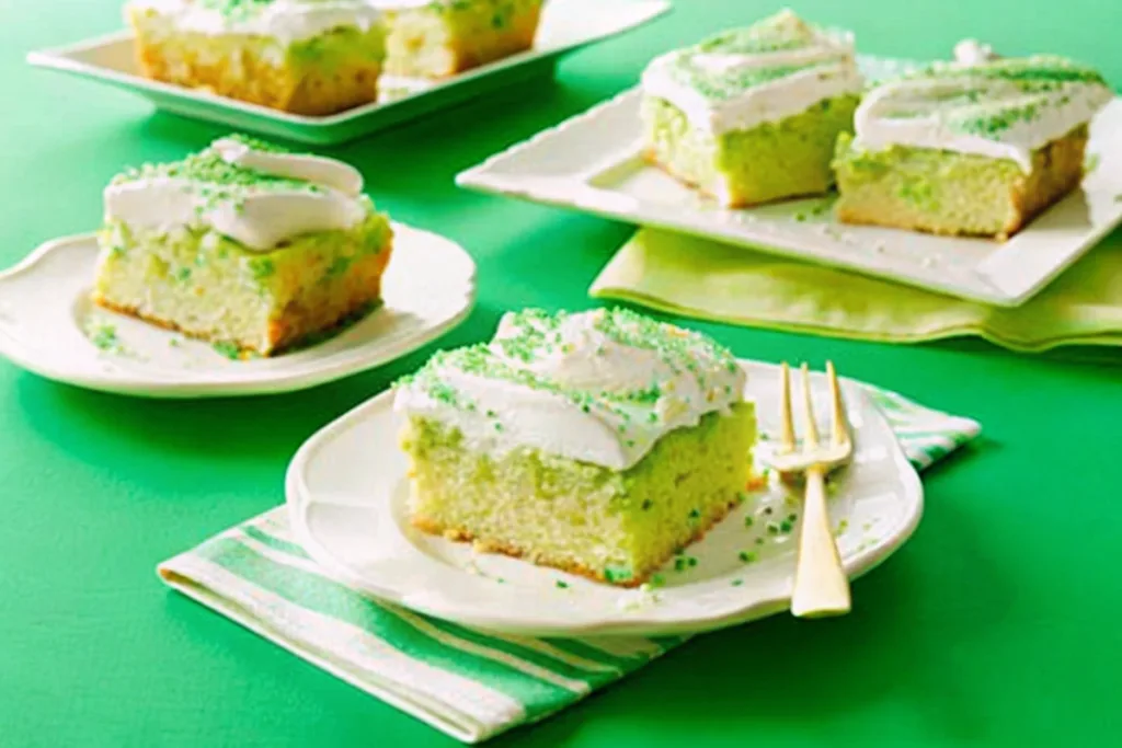 St. Patrick's Day Lime Poke Cake