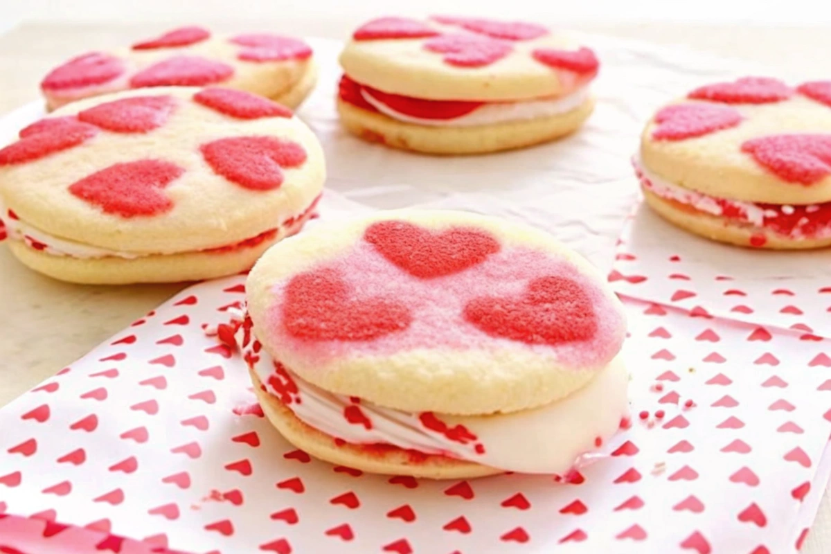 Valentine Hearts Sandwich Cookies