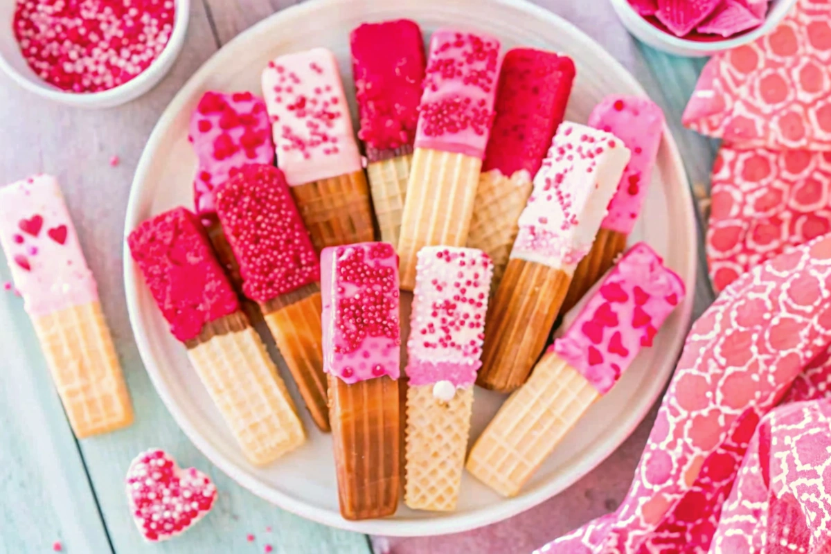 Valentine Sugar Wafer Cookies
