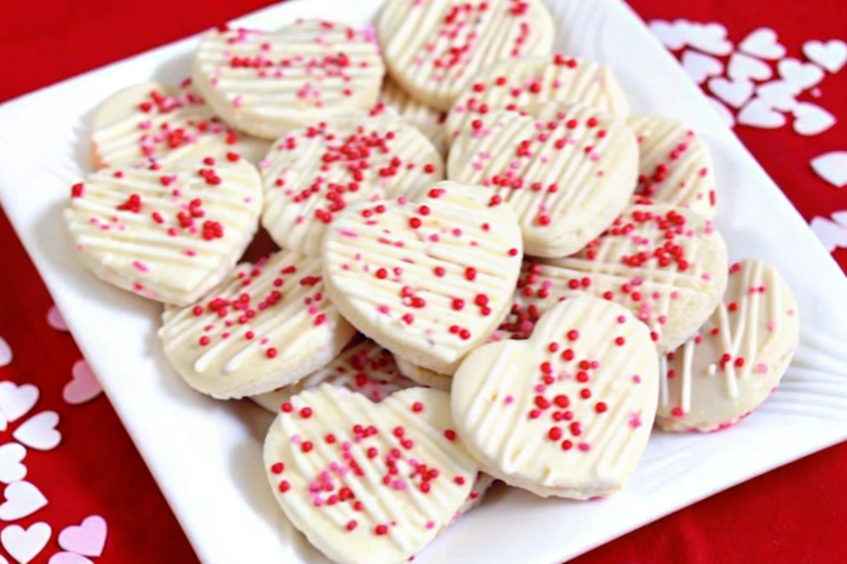 Valentines Day Shortbread Cookie Bites