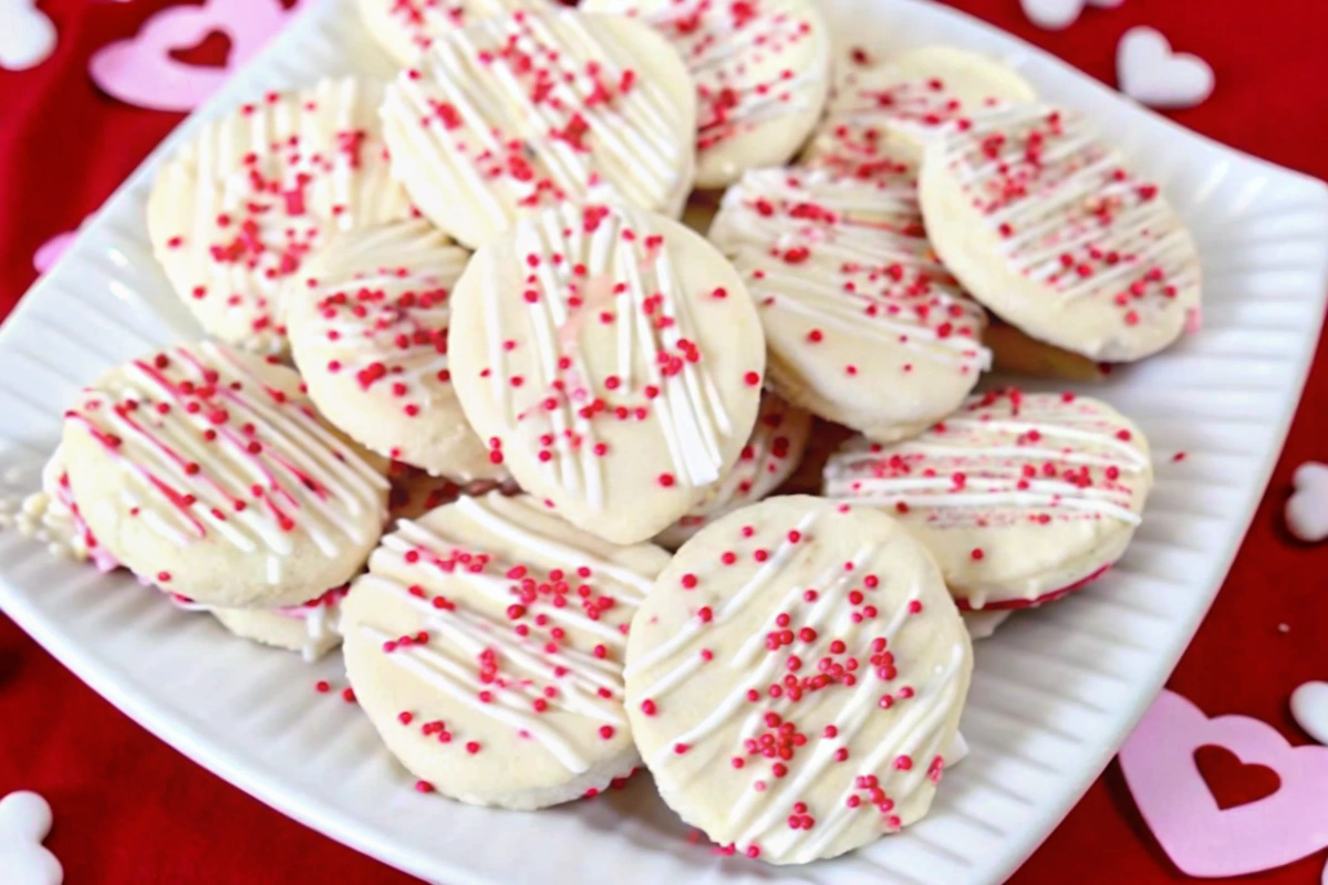 Valentines Day Shortbread Cookie Bites