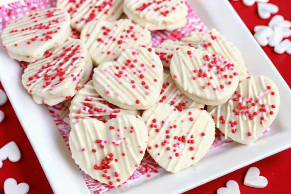 Valentines Day Shortbread Cookie Bites