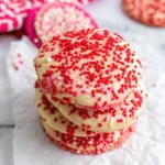 Valentines Sugar Cookies with Sprinkles