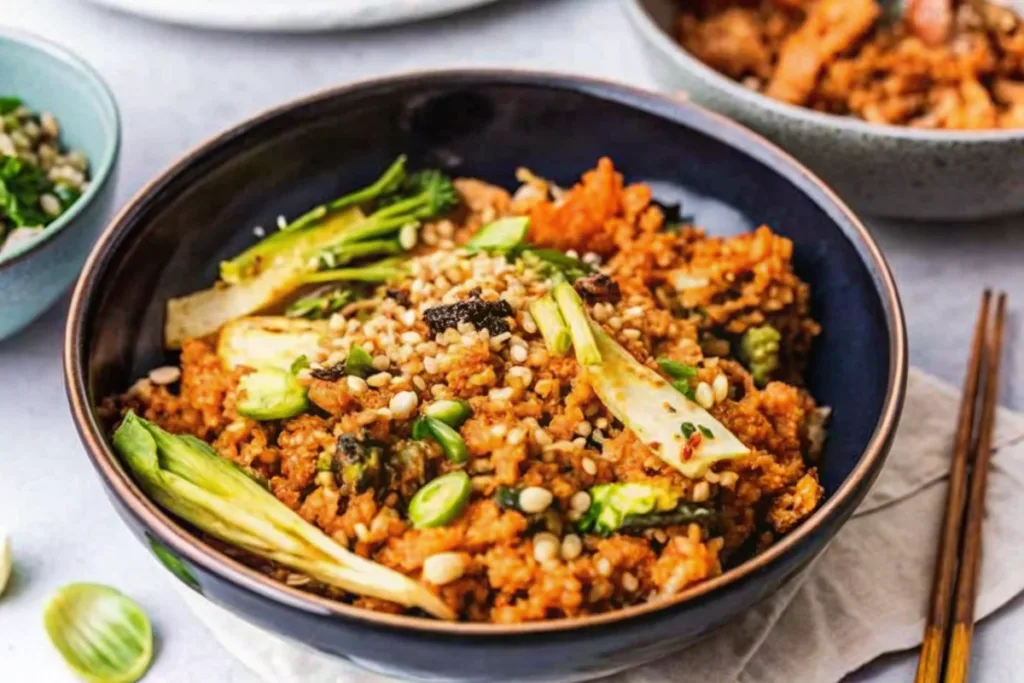 Vegetarian Kimchi Fried Rice