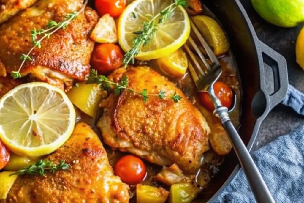 Baked Chicken Thighs with Lemon and Garlic