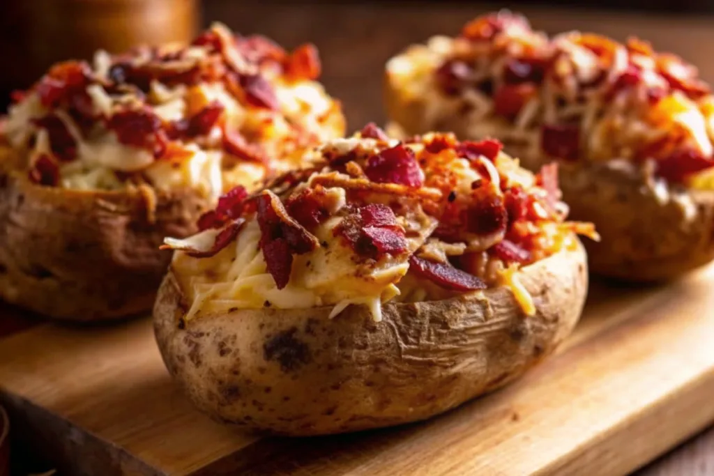 Corned Beef Stuffed Baked Potatoes