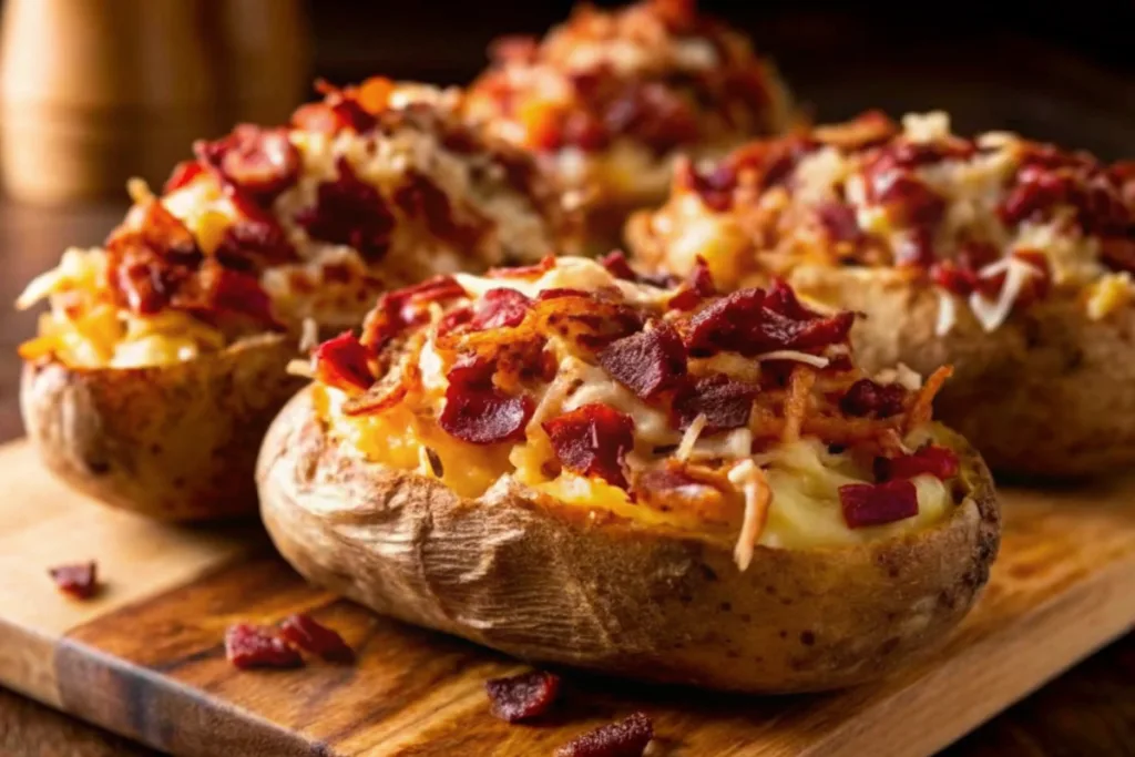 Corned Beef Stuffed Baked Potatoes