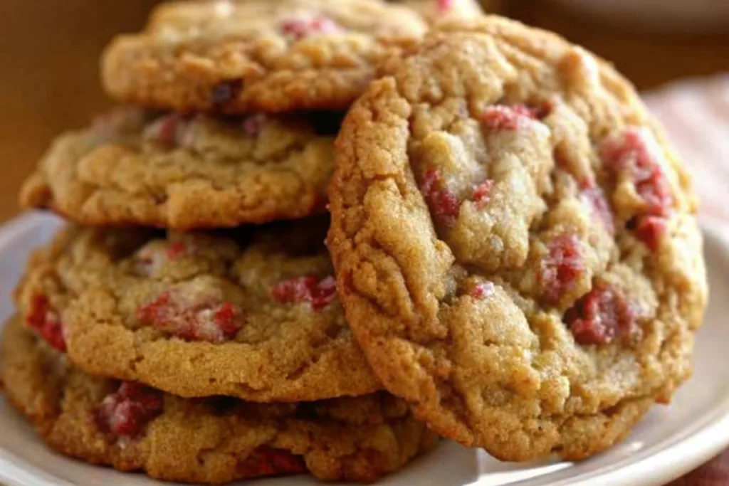 Delicious Brown Sugar Rhubarb Cookies