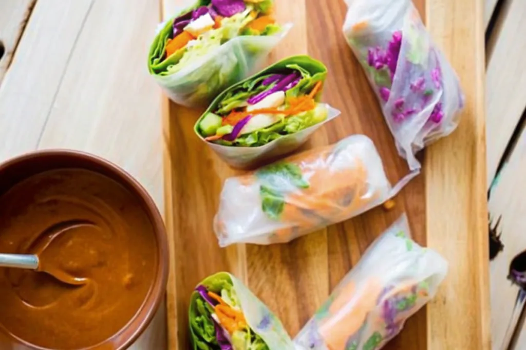 Fresh Spring Rolls with Peanut Sauce