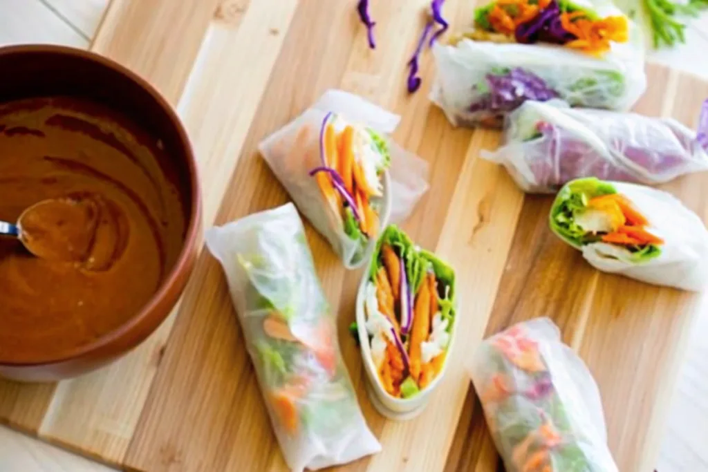 Fresh Spring Rolls with Peanut Sauce