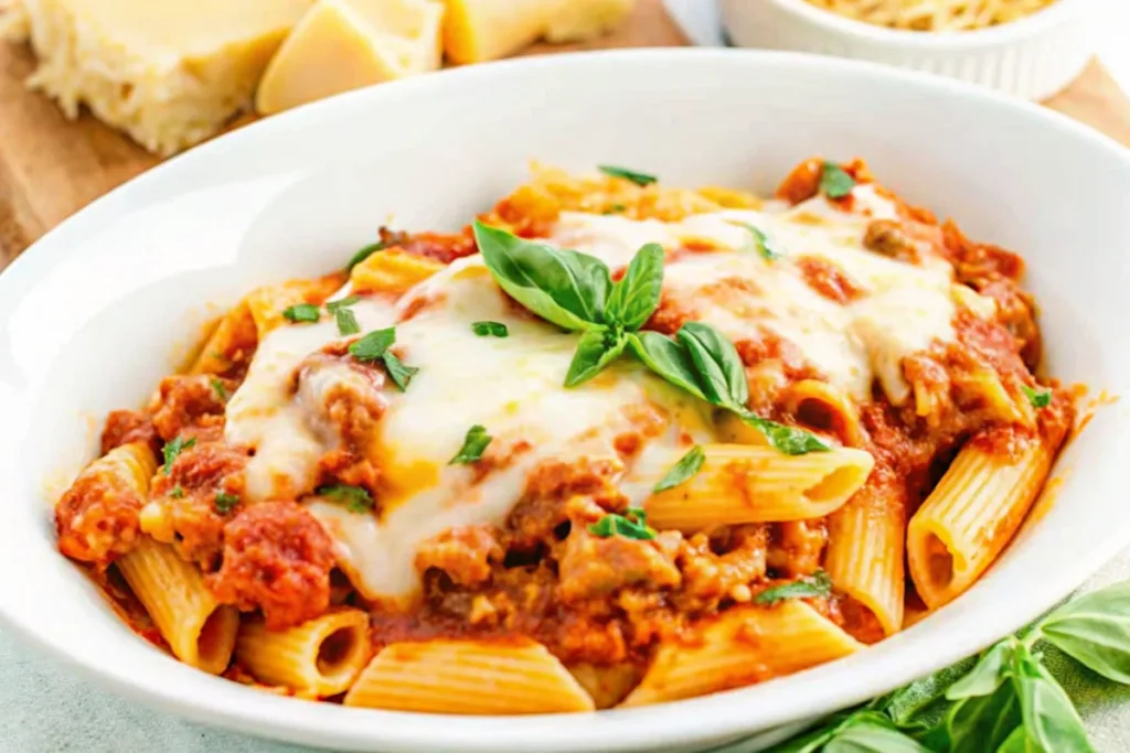 Gluten-Free Baked Pasta with Ground Turkey and Ricotta