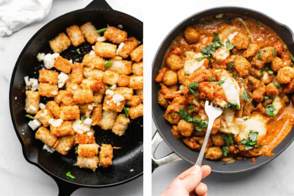 Ground Turkey Cheeseburger Tater Tot Hotdish