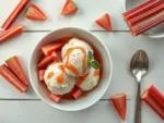 Homemade Rhubarb Ice Cream