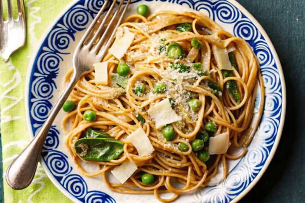 Lemony Linguine with Spring Vegetables