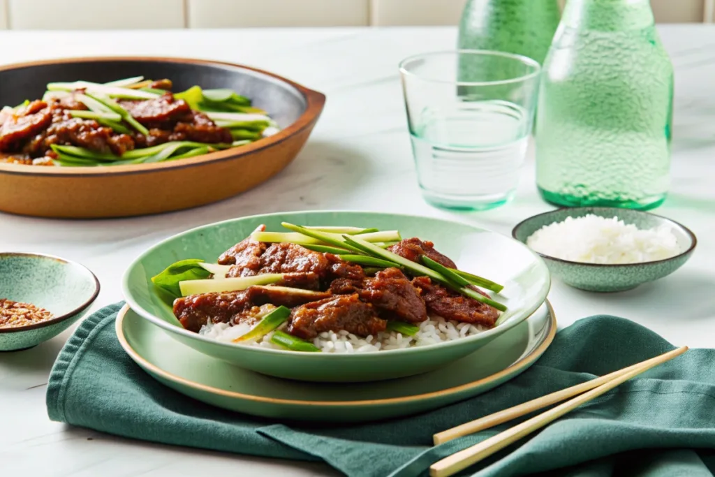 Mongolian Beef and Spring Onions
