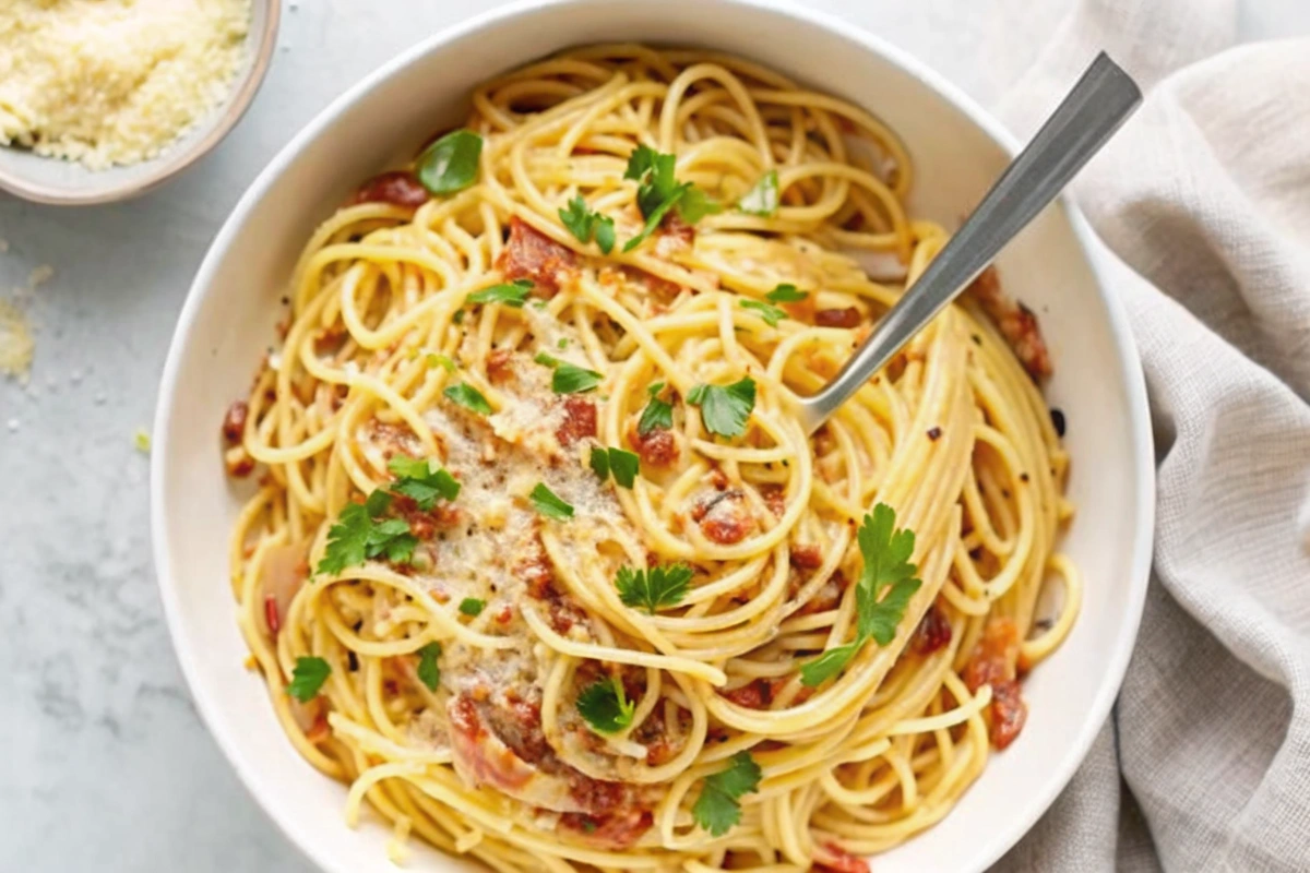 Pasta Carbonara with Bacon