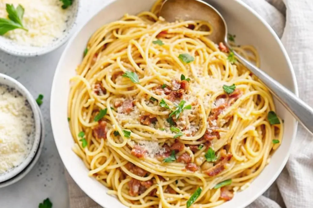 Pasta Carbonara with Bacon