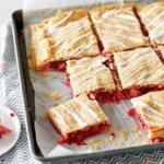 Raspberry Rhubarb Slab Pie