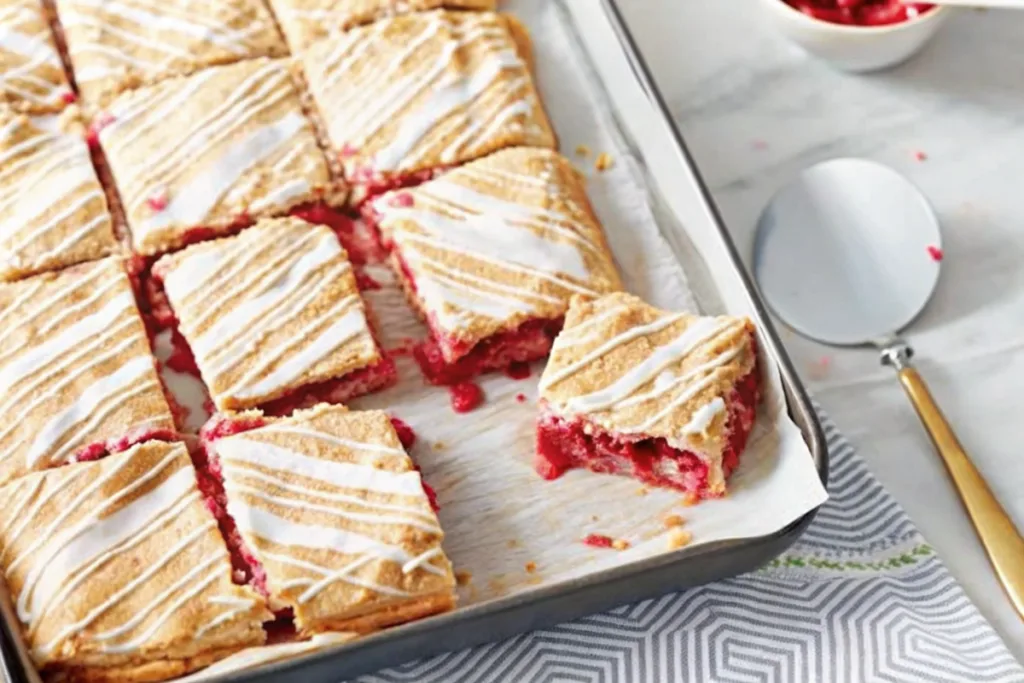 Raspberry Rhubarb Slab Pie