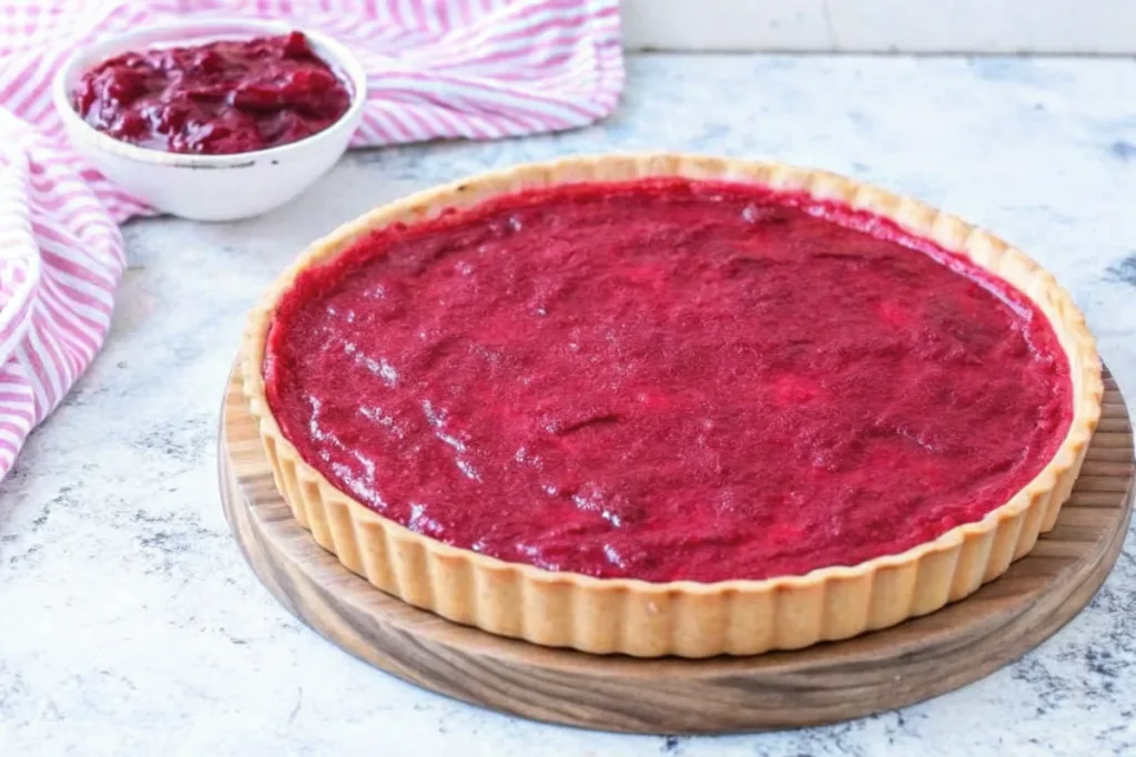 Rhubarb Tart with Custard