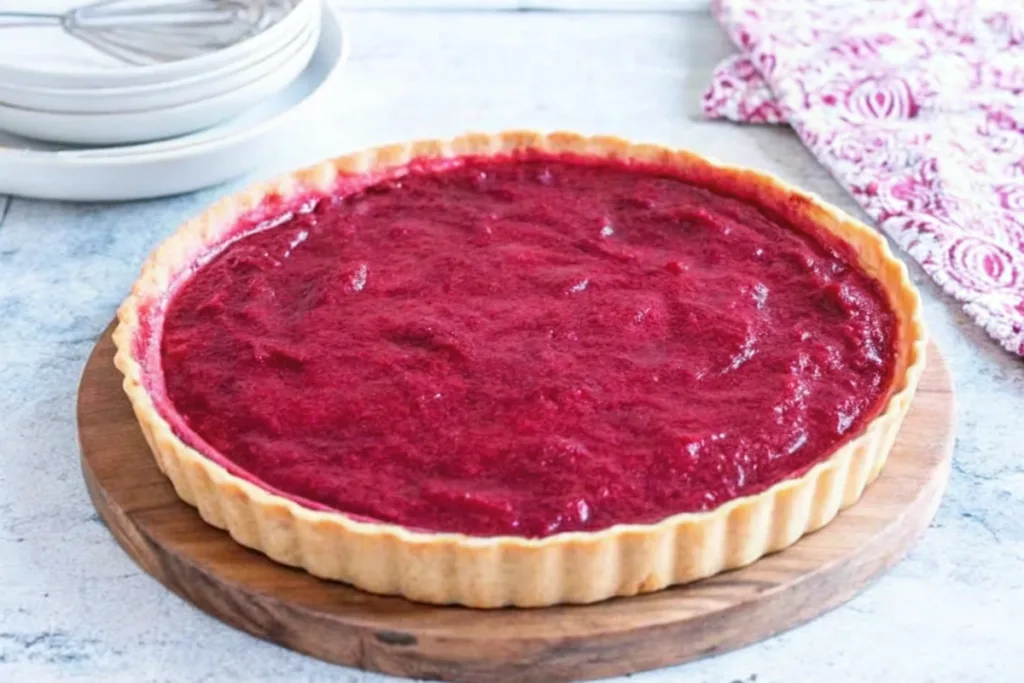 Rhubarb Tart with Custard