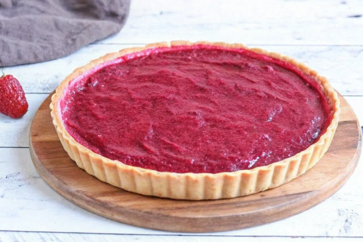 Rhubarb Tart with Custard