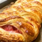 Sourdough Discard Strawberry-Rhubarb Cream Cheese Braid