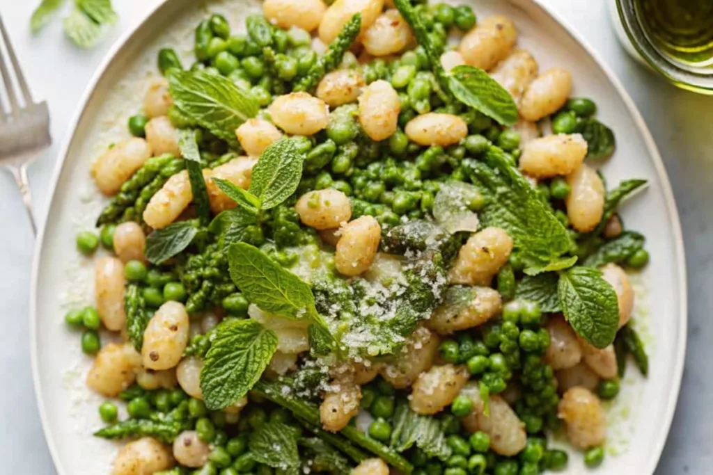 Spring Gnocchi with Peas and Asparagus