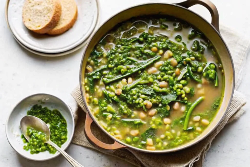 Spring Minestrone with Kale and Pasta