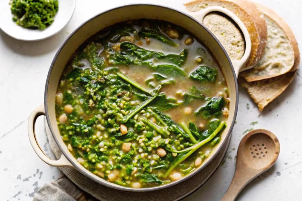 Spring Minestrone with Kale and Pasta
