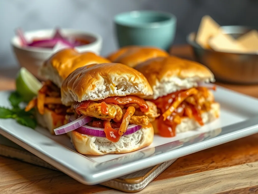 Bbq Chicken Hawaiian Roll Sliders