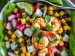 Best Charred Corn Black Bean and Shrimp Salsa