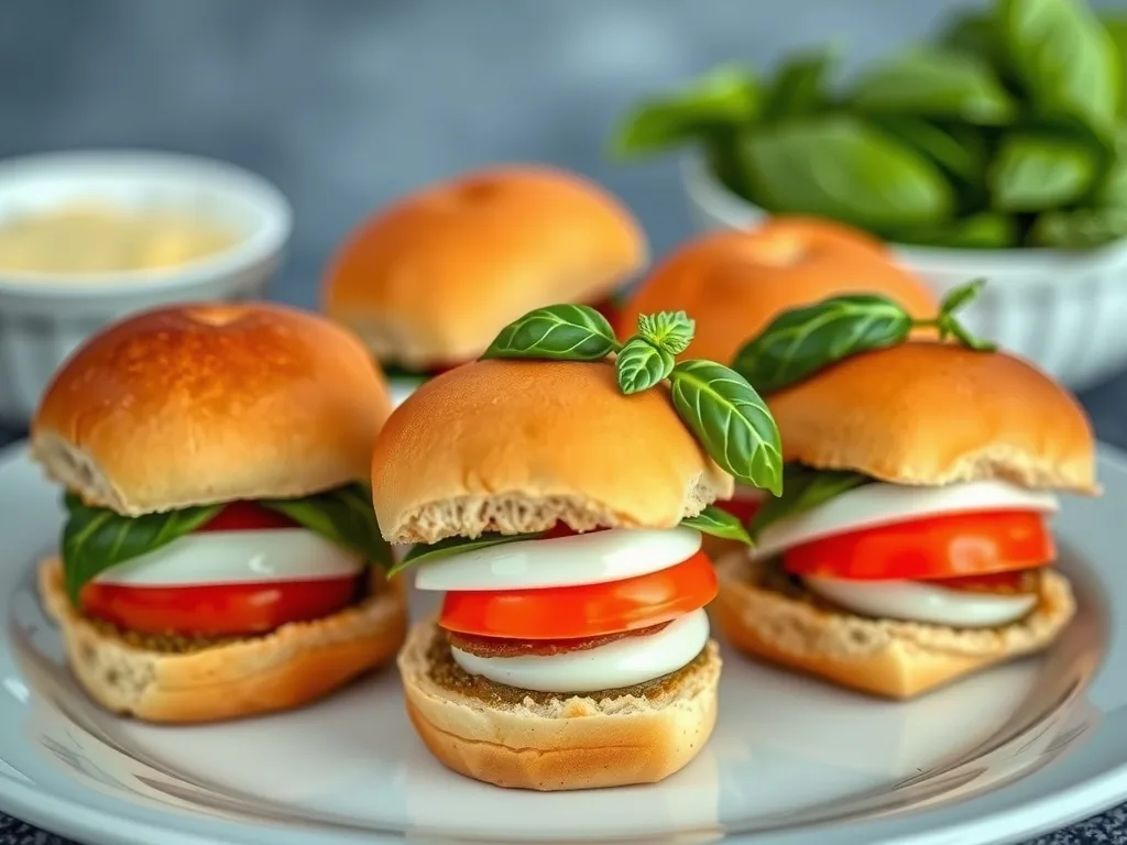 Caprese Sliders with Kings Hawaiian Rolls