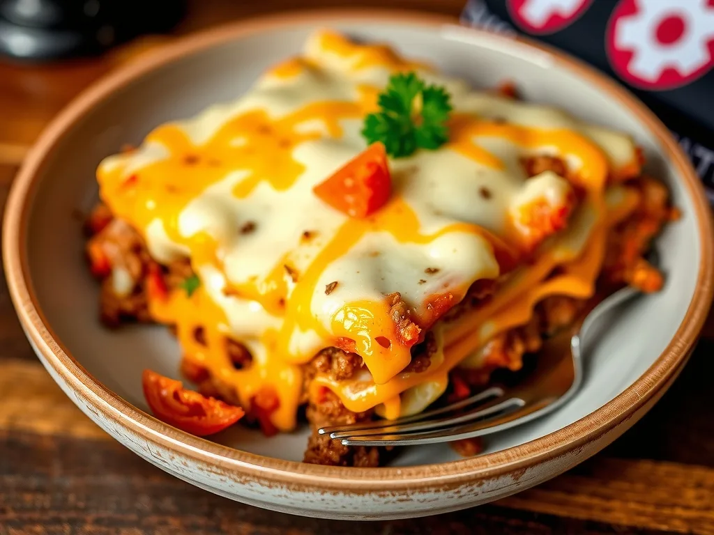 Cheesy Baked Ground Beef Casserole Recipe
