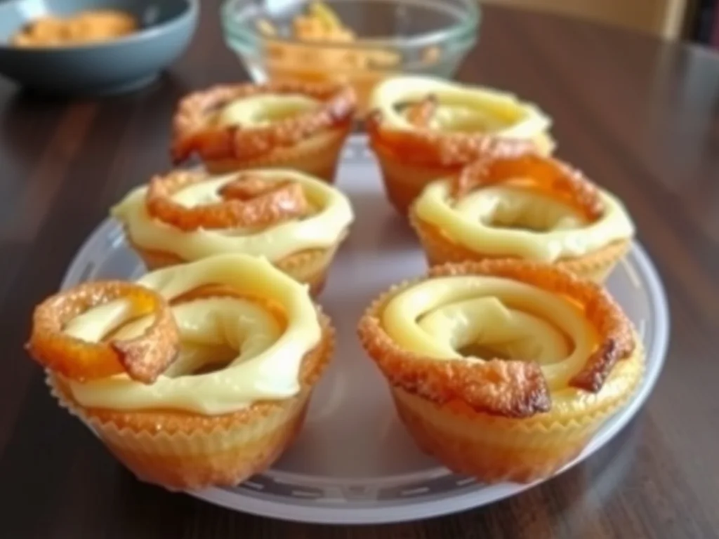 Cottage Cheese Onion Ring Muffin Cups