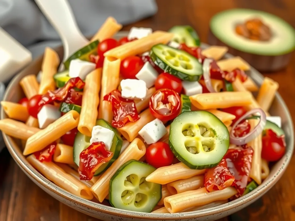 Dill Pickle Bacon Pasta Salad
