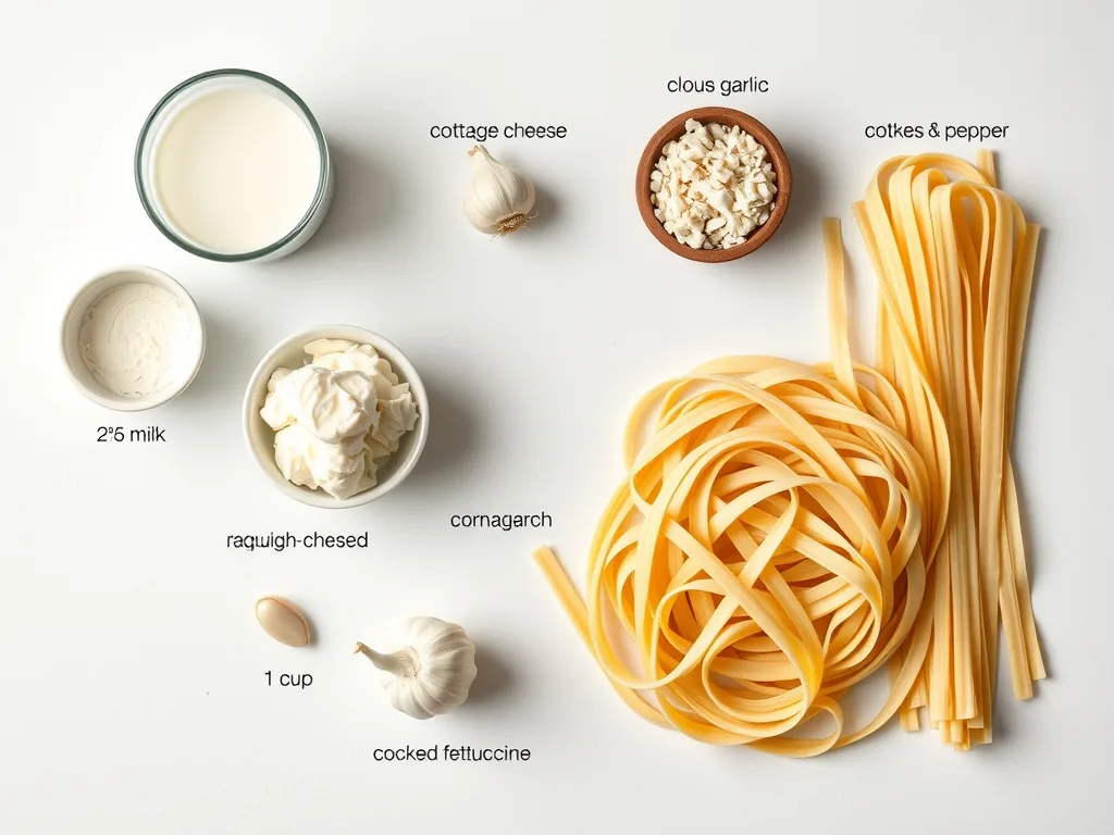 Cottage Cheese Fettuccine Alfredo