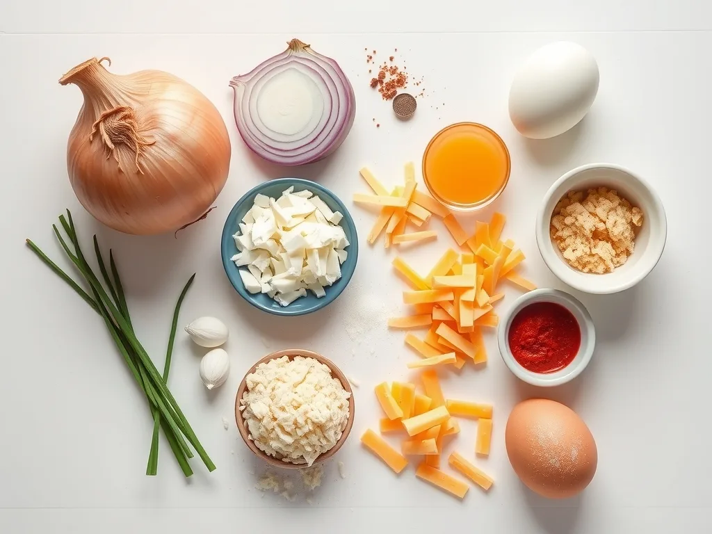 Cottage Cheese Onion Ring Muffin Cups