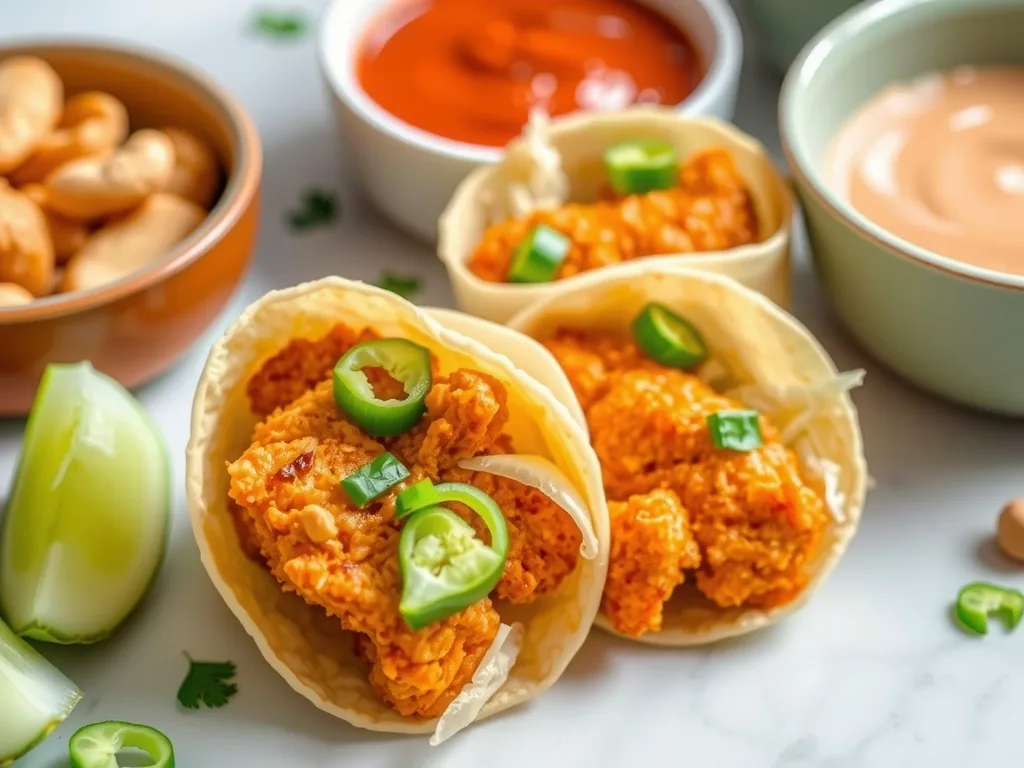 Mini Crunchy Chicken Wraps
