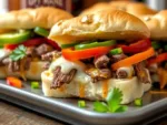 Philly Cheesesteak Sliders On Hawaiian Rolls