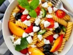 Summer Pasta Salad with Peach and Creamy Feta