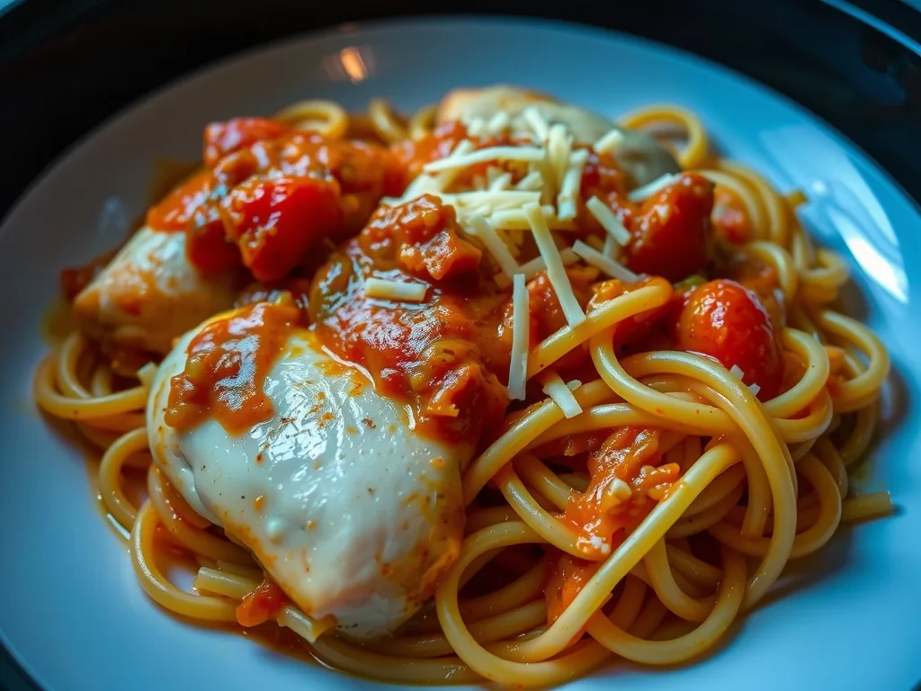 Crockpot Chicken Spaghetti Recipe