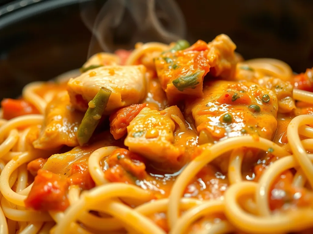 Crockpot Chicken Spaghetti Recipe