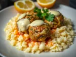 Garlic Butter Chicken Meatballs Recipe with Cauliflower Rice