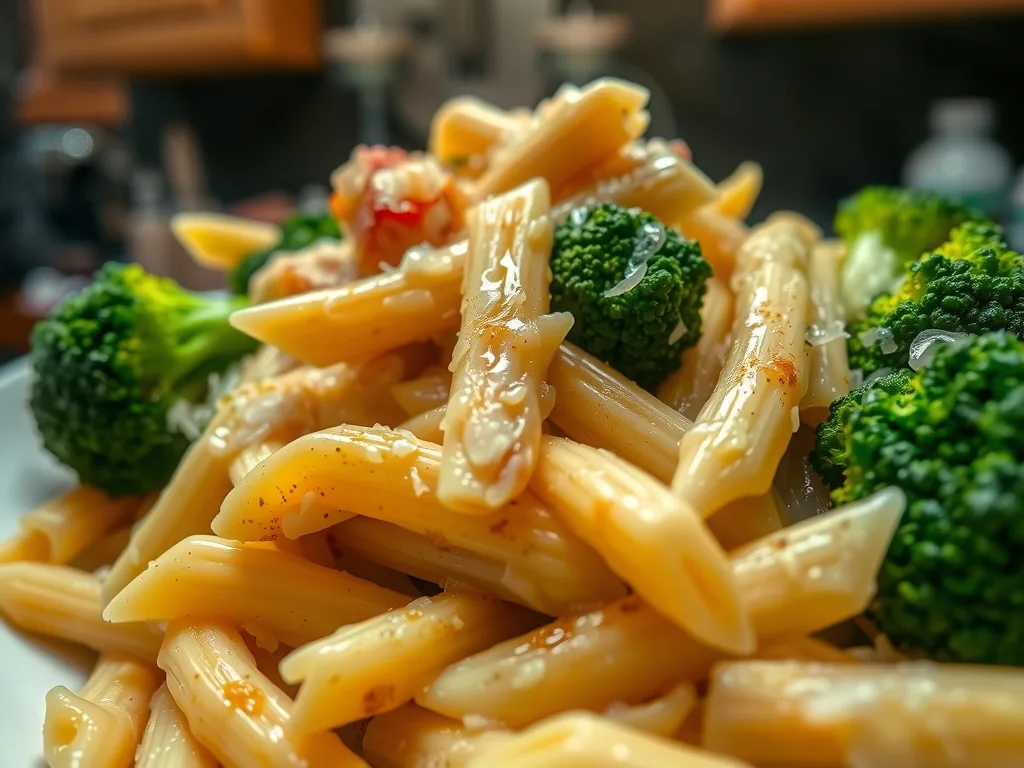 High Protein Rotisserie Chicken Broccoli Pasta
